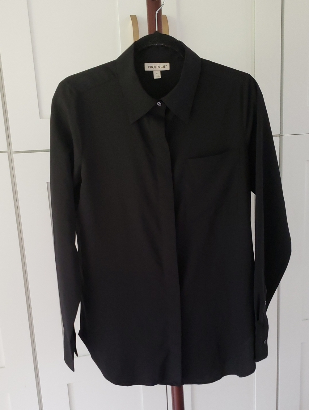 Prologue Black Long-Sleeve Button-Front Shirt